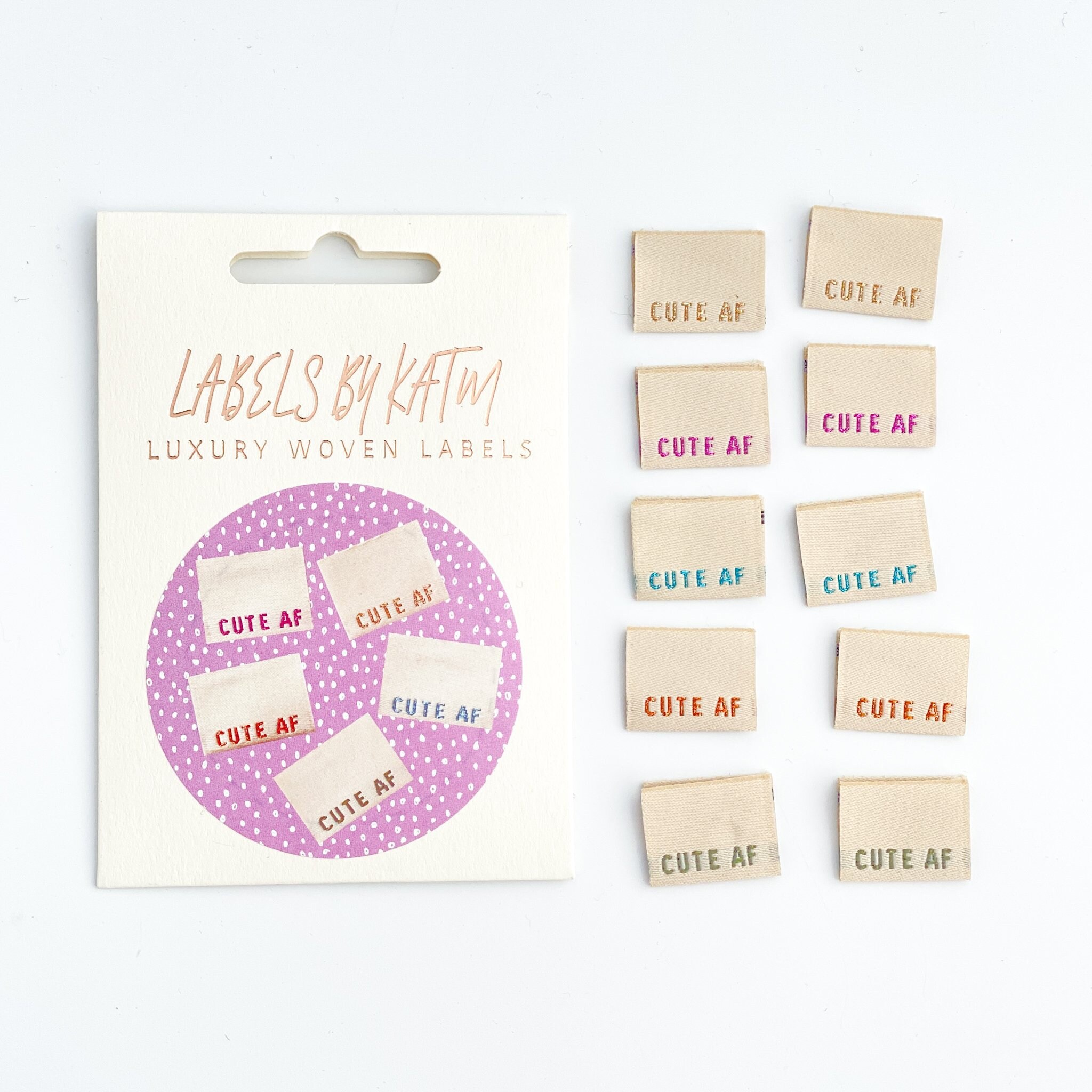 Stitched With Love Woven Labels 8 Pack Sewing Labels for Clothes