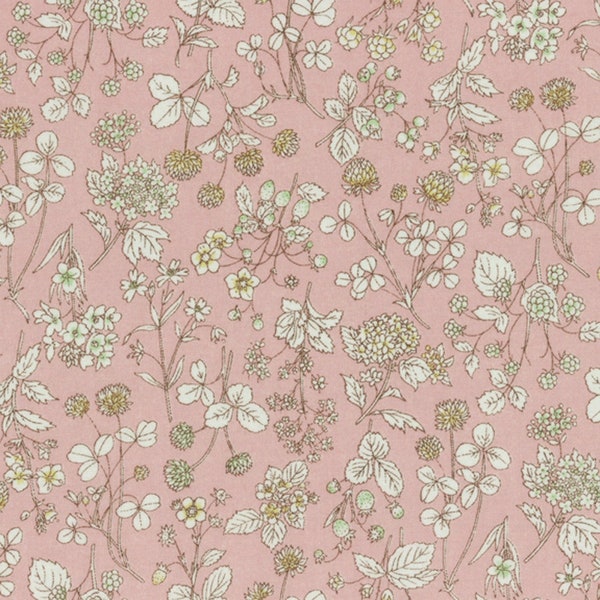 Lecien - Memoire A Paris Collection - COTTON LAWN Berry Blossom in Pink
