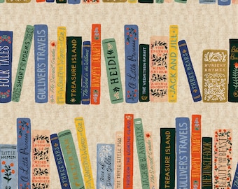 Rifle Paper Co. - Curio Collection - Book Club CANVAS in Natural Unbleached Metallic