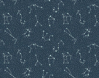 Cotton + Steel - Cosmic Sea Collection - Galaxy in Dark Sky - Last 3/4 Yard