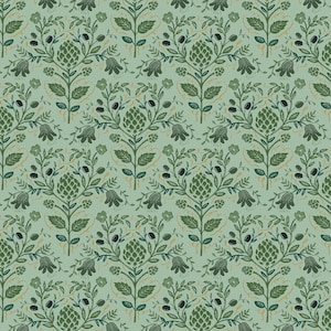 Rifle Paper Co. - Dahlia Collection - Artichoke in Sage Metallic