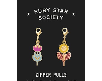 Ruby Star Society - Rashida Zipper Pulls - Blumen (2er Set)