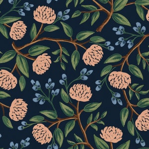 Rifle Paper Co. - Wildwood Collection - Peonies CANVAS in Blue