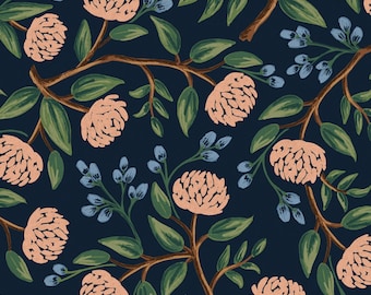 Rifle Paper Co. - Wildwood Collection - Peonies CANVAS in Blue
