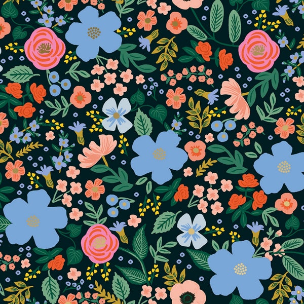 Rifle Paper Co. - Primavera Collection - Wild Rose in Black Metallic