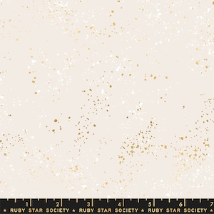 Ruby Star Society - Spräcklig 108" Wideback i Vit / Guld Metallic