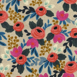 Rifle Paper Co. - Les Fleurs Collection - Rosa Floral CANVAS in Natural