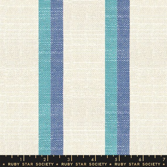 Jolie Toweling: Apron Stripe in Blue Jolie Toweling: Apron Stripe in Blue