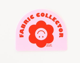 Sarah Hearts - Pegatina de coleccionista de telas