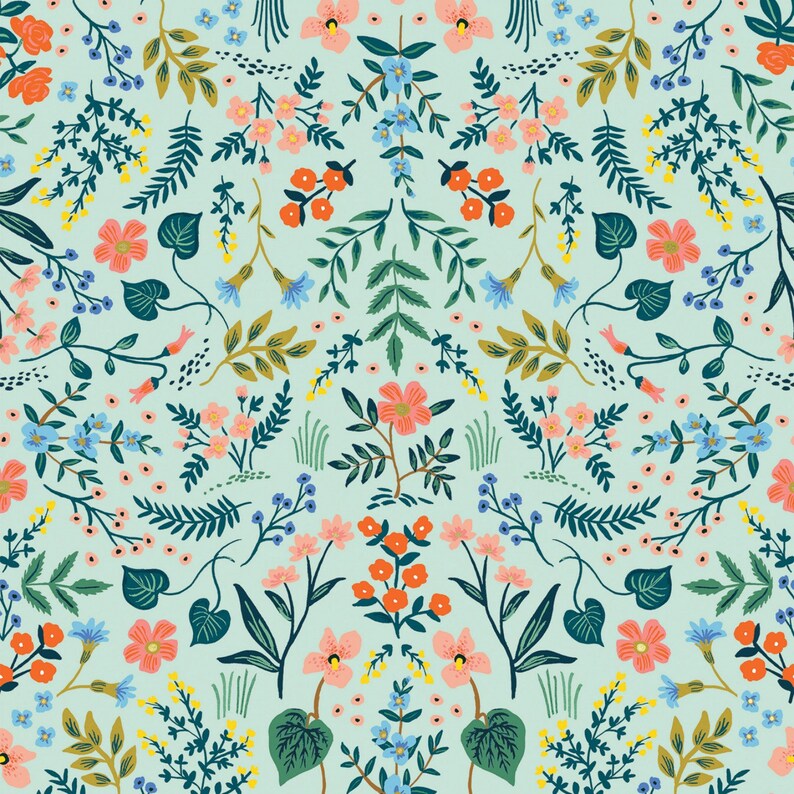 Rifle Paper Co. Wildwood Collection Wildwood in Mint Etsy