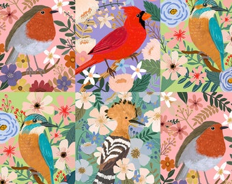 Mia Charro - Bird Garden Collection - Beautiful Birds 23" PANEL in Multi