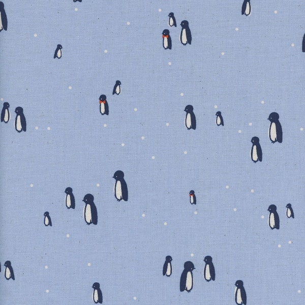 SALE - Cotton + Steel - Frost Collection - Penguin Party in Blue
