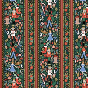 Rifle Paper Co. - Holiday Classics IV Collection - Holly Jolly Nutcracker in Evergreen / Gold Metallic