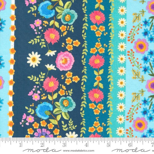 Moda Fabrics - Vintage Soul by Kathe Holden - Crewel Bands in Horizon