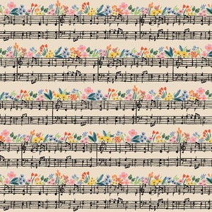 Rifle Paper Co. - Bramble Collection - Note musicali in crema