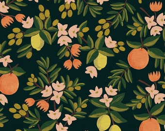 Rifle Paper Co. - Primavera Collection - Citrus Floral CANVAS in Schwarz