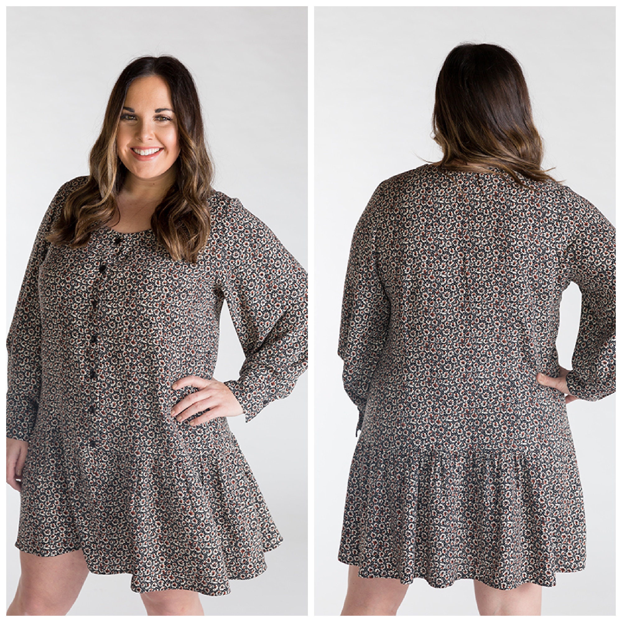 Chalk & Notch Wren Top and Dress Pattern printed Etsy