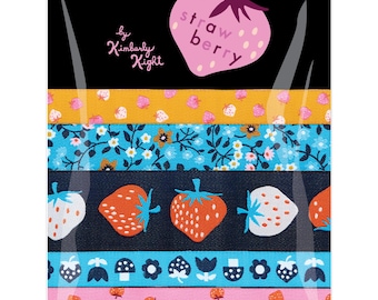 Ruby Star Society - Kimberly Kight for Renaissance Ribbon - Strawberry Jacquard Ribbon Designer Pack