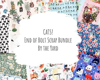 Cats! - Cotton End of Bolt Scrap Bundle (By the Yard)