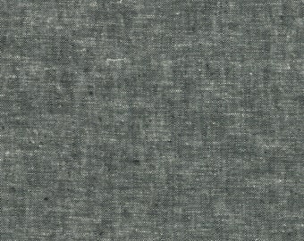 Robert Kaufman - Essex Yarn Dyed (cotton / linen) in Black #1019