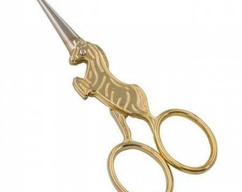 Unicorn Embroidery 4" Scissors in Gold