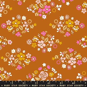 Ruby Star Society - Koi Pond Collection - Blossom Festival in Saddle - Last 1/2 Yard