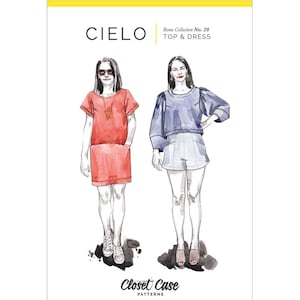 May include: A sewing pattern for a top and dress called "Cielo" from the Rome Collection No. 20 by Closet Case Patterns.