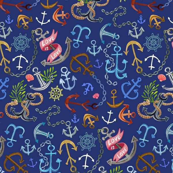 Dear Stella - You're a Catch! Collection - Anchors in Navy