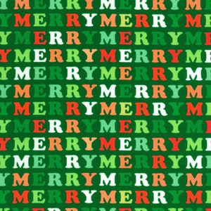 Robert Kaufman - Merry Cheer Collection - Merry in Green