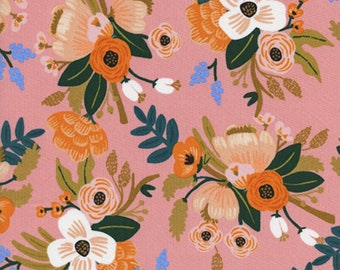 Rifle Paper Co. - Amalfi Collection - Lively Floral RAYON in Coral