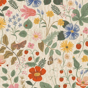 Rifle Paper Co. - Strawberry Fields Collection - Strawberry Fields CANVAS in Linen