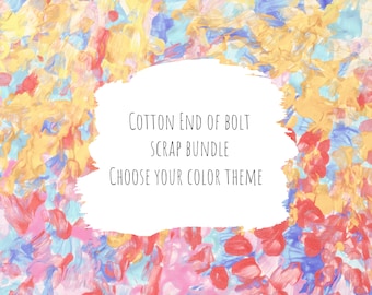 Cotton End of Bolt Scrap Bundle (By the Yard) - Choose Your Color Theme