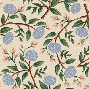 Rifle Paper Co. - Wildwood Collection - Peonies CANVAS in Cream