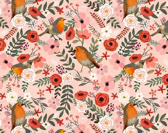 Mia Charro - Bird Garden Collection - Lovely Robins in Pink