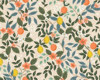 Rifle Paper Co. Wildwood Collection Peonies CANVAS in Cream Last 3/4 ...