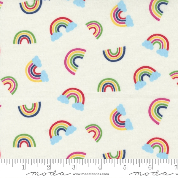 Moda Fabrics - Rainbow Garden Collection - Rainbows in Cloud