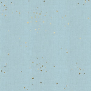 Cotton + Steel Basics - Freckles in Baby Blues Metallic