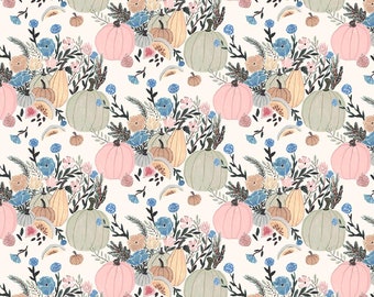 Figo Fabrics - Autumn Forage Collection - Pumpkins in Cream