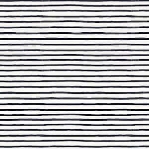 May include: A seamless pattern of horizontal black stripes on a white background. The stripes are hand-drawn and have a slightly textured look.