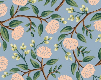 Rifle Paper Co. - Wildwood Collection - Peonies in Dusty Blue