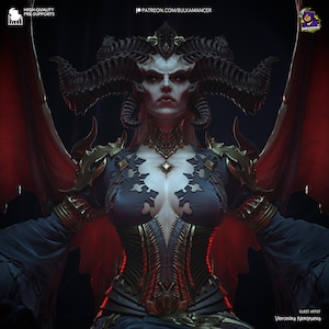 3D Gedruckt Lilith - Diablo IV - Unbemalt