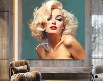 Marilyn Monroe Portrait Canvas Print: Iconic Hollywood Art