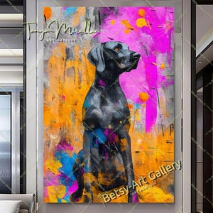 Labrador Dog Canvas Print – Bold Abstract Pet Wall Art