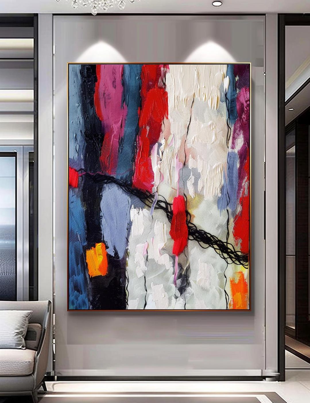 Abstract Impasto Oil Painting on Canvas: Modern Wall Art - Etsy