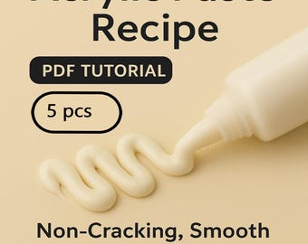 LOT de 5 RECETTES : Comment fabriquer une pâte texturée acrylique flexible (support artistique DIY)