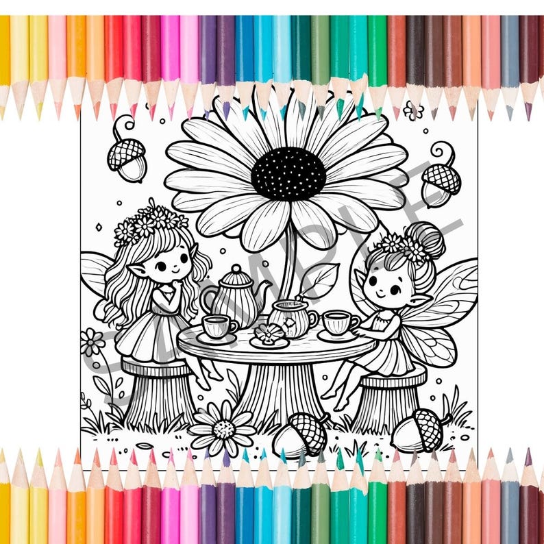 Whimsical Coloring Pages for Kids, Set of 6 - Etsy