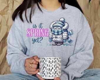 Is It Spring Yet? shirt design for a too cold, freezing winter | SVG, PNG, PDF files for sublimation printing, color prints