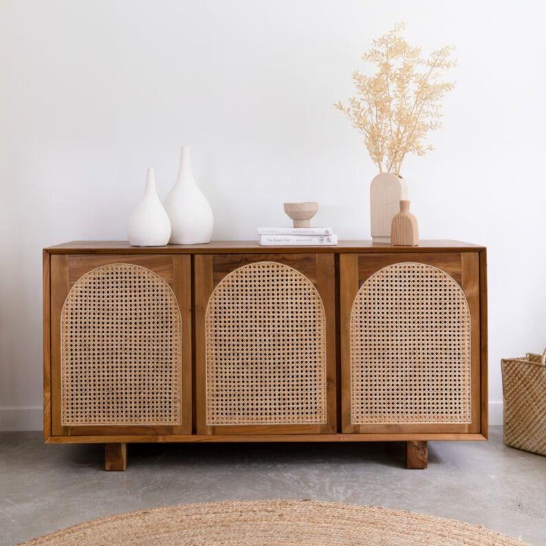 Rattan TV Unit Balinese Style Custom Wood Furniture, Home Decor ...