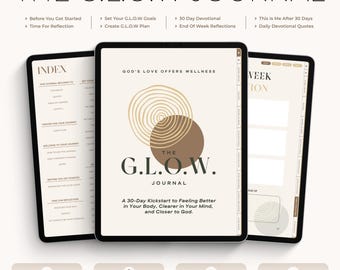 GLOW Digital Prayer Journal | Christian Devotional Printable for Women | Bible Study Template | Faith Planner Pages | Instant Download