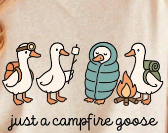 Lustige Camping Gans PNG Clipart, Wandern Design (digitaler Download)